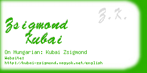 zsigmond kubai business card